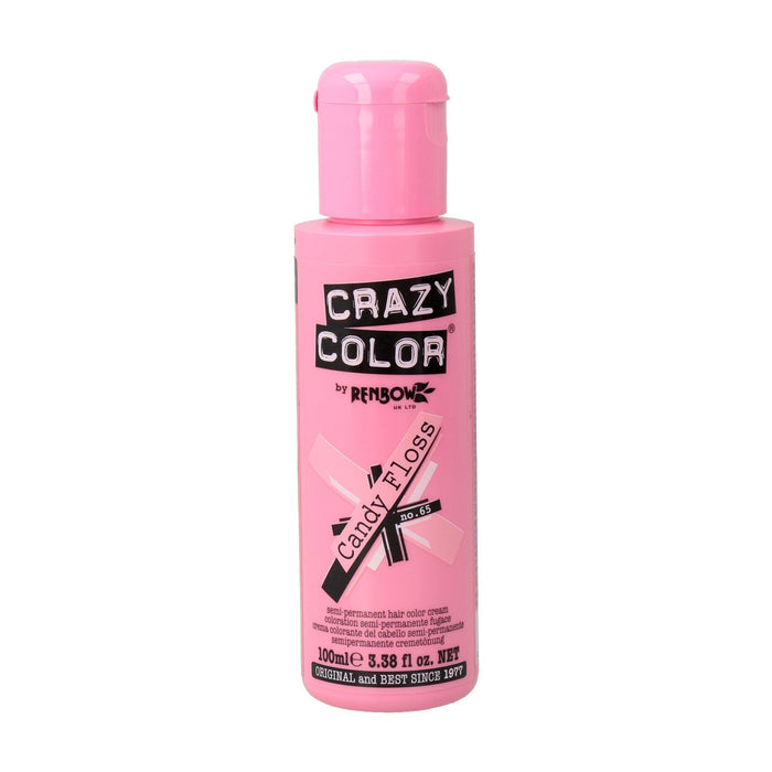 Teinture semi permanente sans ammoniaque 100ml - Crazy Color : 65 -  Candy Floss - 1
