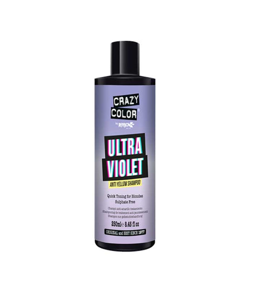 Shampoing Ultra Violet Anti Jaune - Cheveux Blonds ou Blancs - Crazy Color - 1