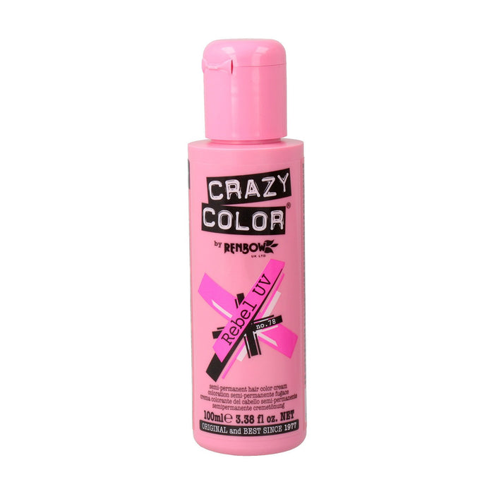 Teinture semi permanente sans ammoniaque 100ml - Crazy Color : 78 -  Rebel UV - 1