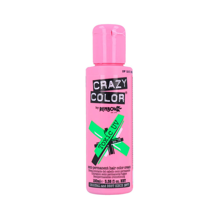 Teinture semi permanente sans ammoniaque 100ml - Crazy Color : 79 -  Toxic UV - 1