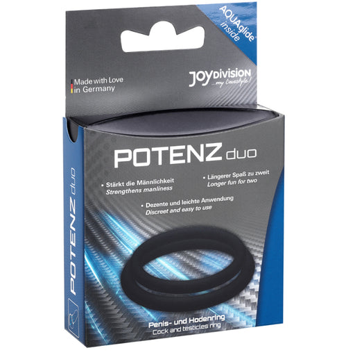 Duo Erection Enhancer Anneaux Taille M Noir - Potenzduo - 2