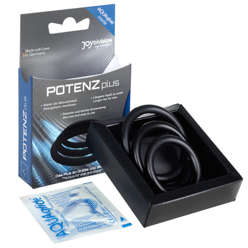 Kit 3 Duo Anneaux Erection Enhancer Taille S, M, L Noir - Potenzduo - 1