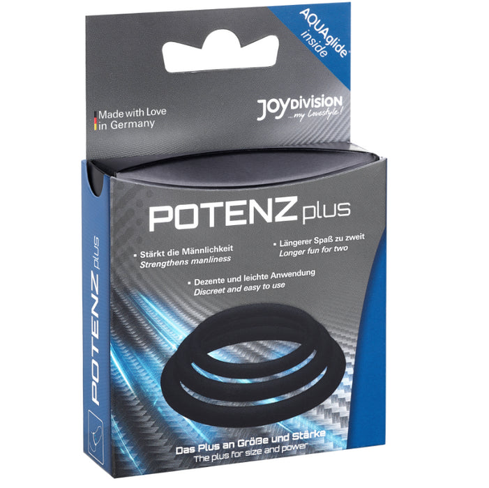Kit 3 Duo Anneaux Erection Enhancer Taille S, M, L Noir - Potenzduo - 2