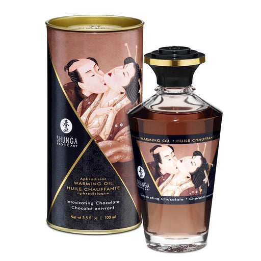 Huile de Massage Effet Chaleur Saveur Chocolat Intense 100 ml - Huiles - Shunga - 1