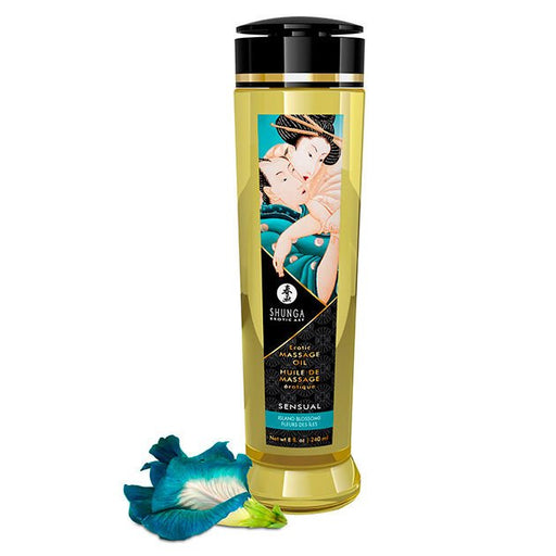 Huile de Massage Érotique Sensuelle Fleurs des Îles - Huiles - Shunga - 1