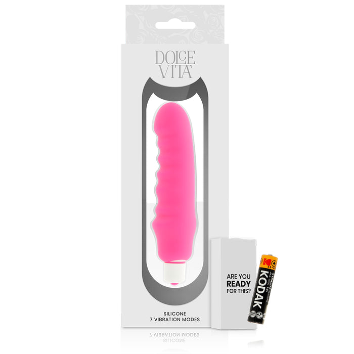 Vibromasseur en silicone rose Genius - Dolce Vita - 1