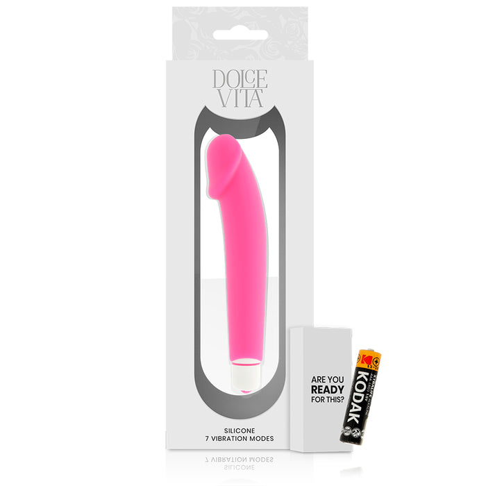 Vibromasseur réaliste en silicone rose - Dolce Vita - 1