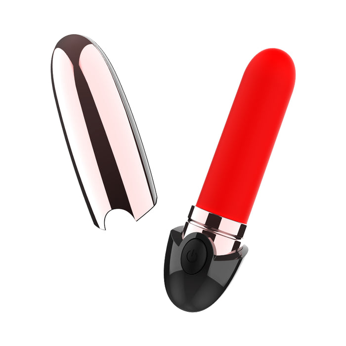 Rouge à Lèvres Vibrant Rechargeable Luxe Noir / Or - Coquette - 6