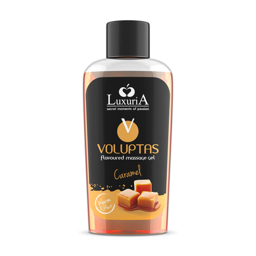 Luxuria Voluptas Gel de Massage Comestible Effet Chaleur - Caramel 100 ml - Intimateline - 1