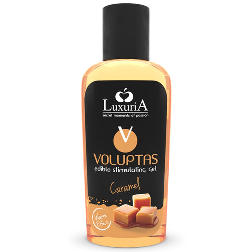 Luxuria Voluptas Gel de Massage Comestible Effet Chaleur - Caramel 100 ml - Intimateline - 1