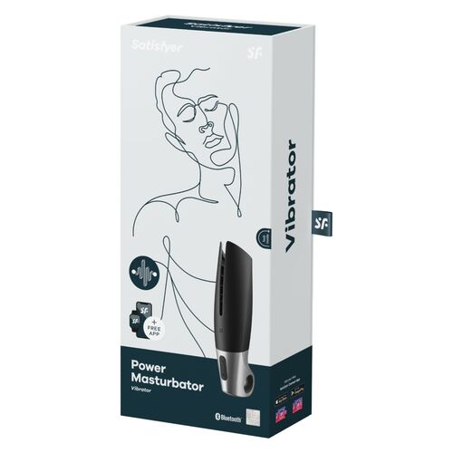 Masturbateur Power - Noir et Argent - Satisfyer - 1