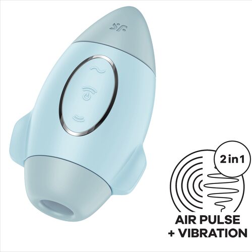 Commande Mission Vibromasseur Bleu Petit à Double Impulsion - Satisfyer - 3