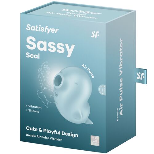 Stimulateur et Vibromasseur Seal Sassy Bleu - Satisfyer - 1