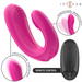 Janet Stimulateur & Vibromasseur Double en Forme de U avec Télécommande - Rose - Intense - 3