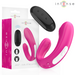 Janet Stimulateur & Vibromasseur Double en Forme de U avec Télécommande - Rose - Intense - 1