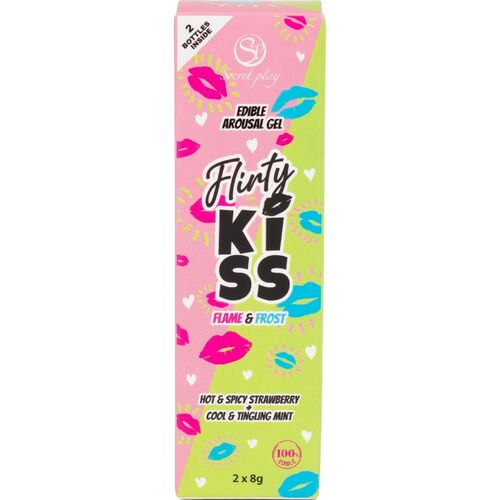 Gels Flirty Kiss avec Effets Sexe Oral Fraise & Menthe 2×8 gr - Secret Play - 4