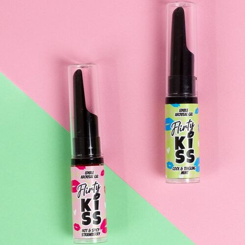 Gels Flirty Kiss avec Effets Sexe Oral Fraise & Menthe 2×8 gr - Secret Play - 5
