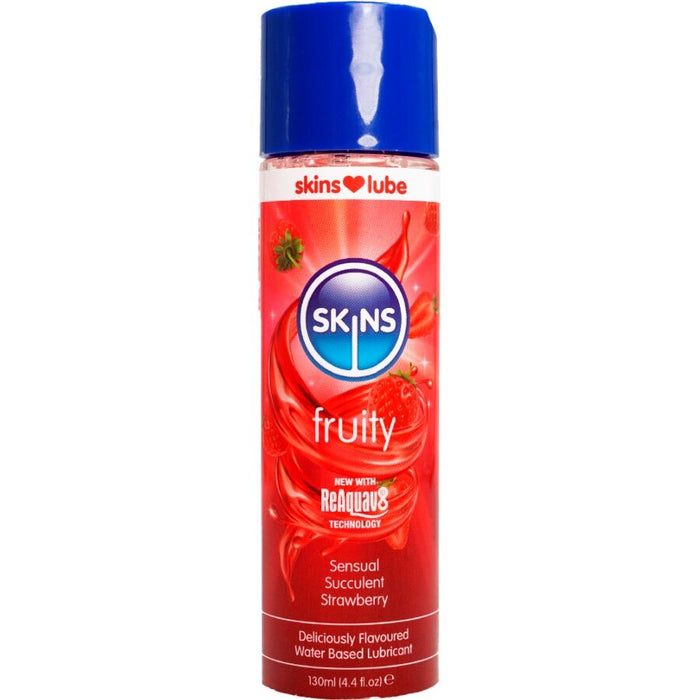 Fruity Lubricante Base de Agua - Fresa - 130 ml - Skins - 1