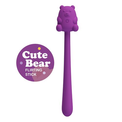 Bâton de drague ours mignon vibromasseur rechargeable - Flirtation - 1