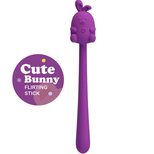 Vibromasseur Flexible Cute Bunny Flirting Stick Rechargeable USB Violet - Flirtation - 1