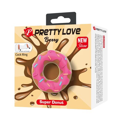 Anneau pour pénis Super Donut Rose - Flirtation - 1