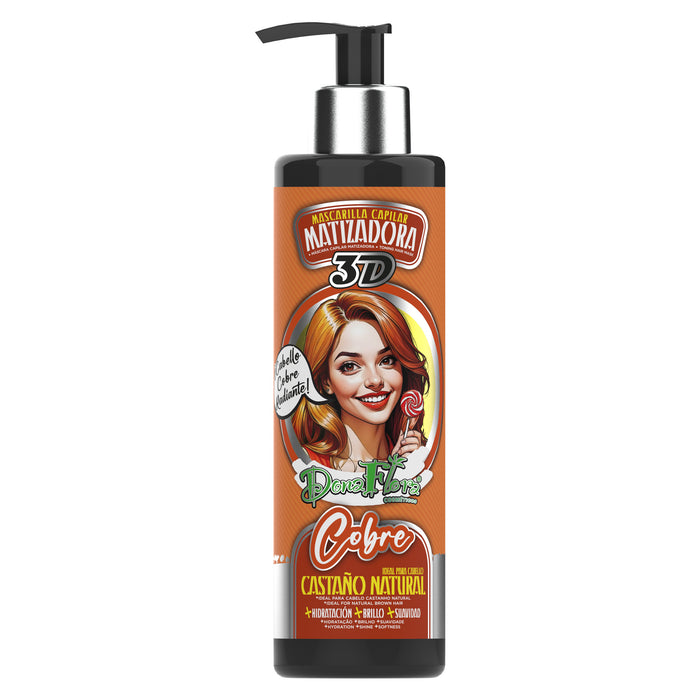 Masque Colorant - 300 ml - Dona Flora | Tons Vibrants et Soin Capillaire - Dona Flora : Cobre - 1