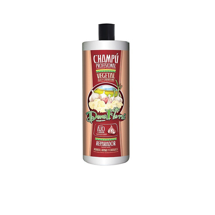 Shampoing réparateur végétal à l'ail et à la kératine 1000ml - Dona Flora - 1