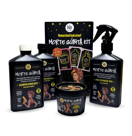 Morte Súbita - Kit Shampoo 250ml + Conditionneur 250ml + Spray 250ml + Masque 100g - Lola Cosmetics - 1