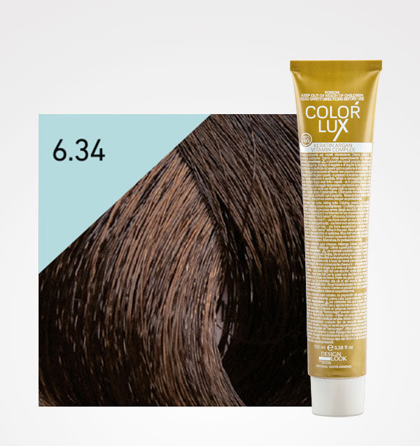 Teinture en Crème Color Lux 100ml - Design Look : 6.34 Rubio Oscuro Dorado Cobre - 1
