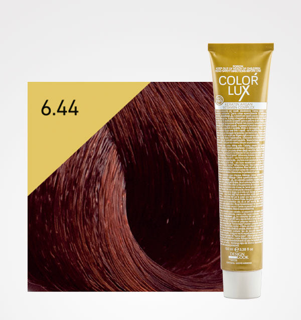 Teinture en Crème Color Lux 100ml - Design Look : 6.44 Rubio Oscuro Cobre Intenso - 1