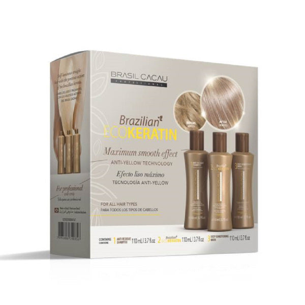 Kit Brésilien Ecokeratin Traité 3x110ml - Brasil Cacau - 1