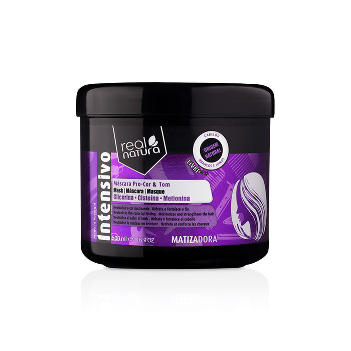 Masque capillaire matifiant sans sel pour la couleur et le tonus - Sem Sal Pro-Cor e Tom Matizing Mask 500 ml - Real Natura - 1