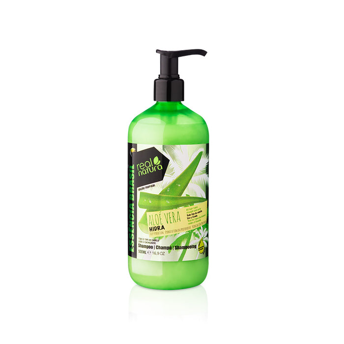 Shampoing sans Sel Hydratant à l&#39;Aloe Vera - Shampoing Sans Sel Aloe Vera Hidra 500 ml - Real Natura - 1