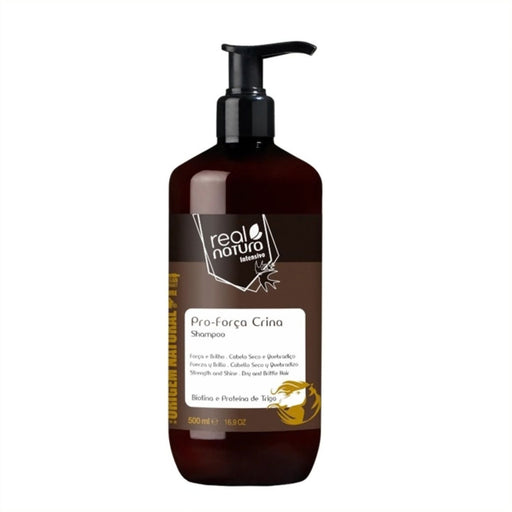 Shampooing sans sel pour Melena Fuerte - Shampooing sans sel Pro-Strength Horsehair 500 ml - Real Natura - 1