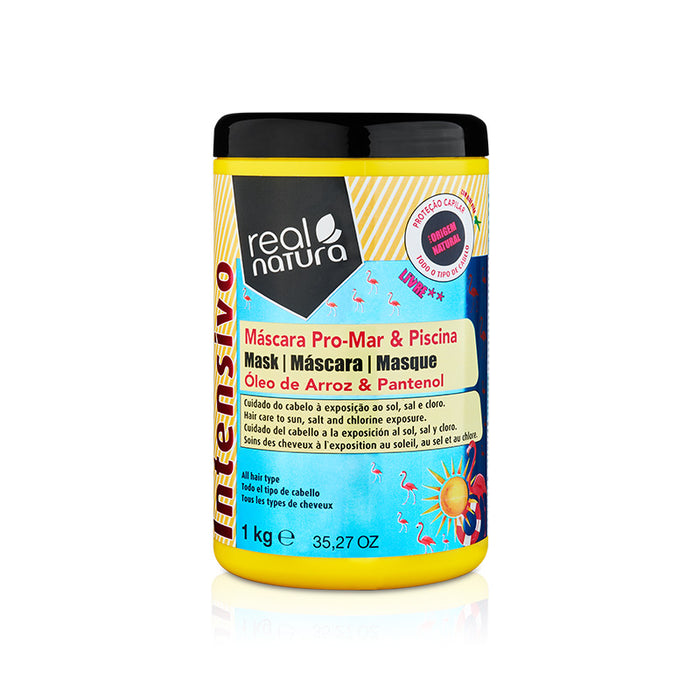 Masque sans Sel Pour après la Plage ou la Piscine - Masque Sem Sal Pro-Mer ou Piscine 1 Kg - Real Natura - 1