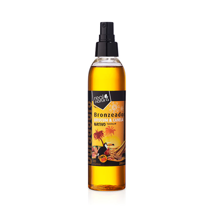 Aceite Tan with Achiote and Cinnamon - Huile de bronzage à l&#39;urucum + cannelle 200 ml - Real Natura - 1