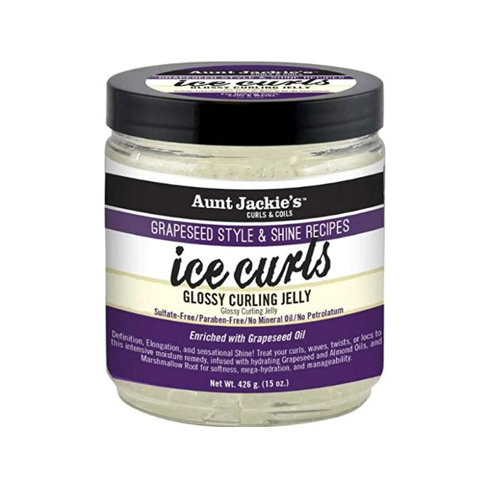 Gel Fixant - Grapeseed Ice Curl Glossy Curling Jelly 426 G - Aunt Jackie's - 1