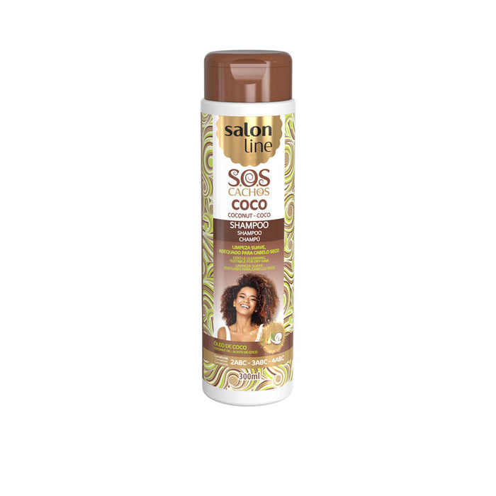 Shampoo SOS Boucles - Huile de Coco 300ml - Salon Line - 1