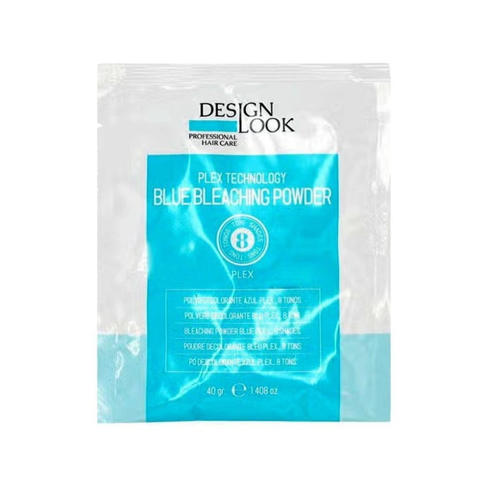Poudre décolorante bleu Plex 8 tons sur 40g - Design Look - 1