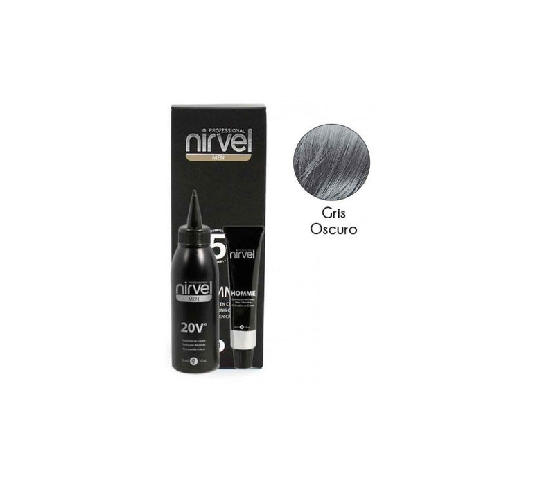 Homme Coloration en Crème G3 Gris Foncé 30ml - Nirvel - 1