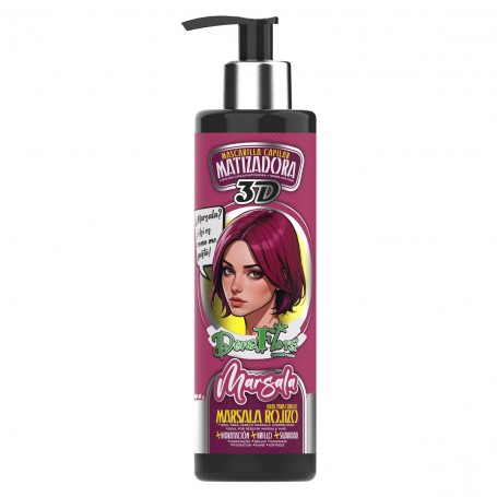 Masque Colorant - 300 ml - Dona Flora | Tons Vibrants et Soin Capillaire - Dona Flora : Marsala - 1