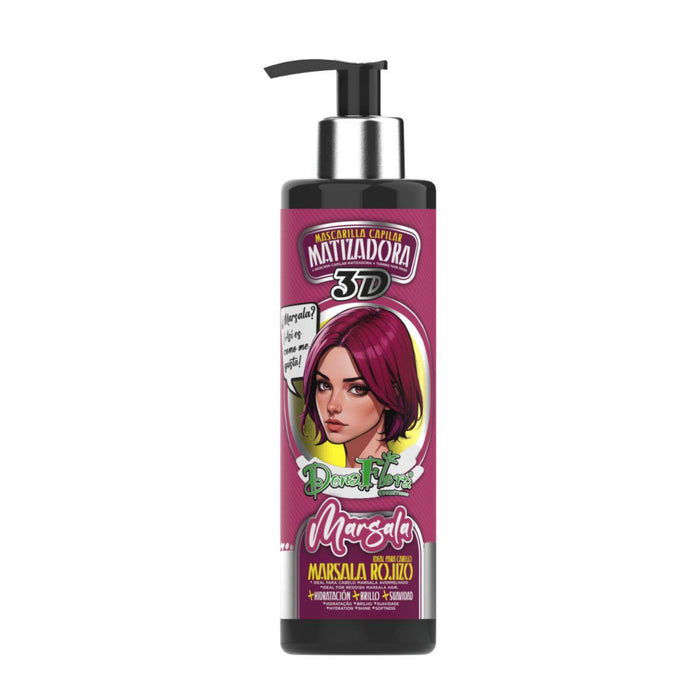 Masque Colorant - 300 ml - Dona Flora | Tons Vibrants et Soin Capillaire - Dona Flora : Marsala - 1