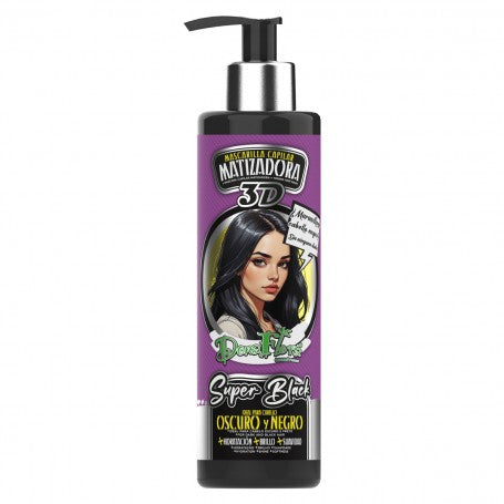 Masque Colorant - 300 ml - Dona Flora | Tons Vibrants et Soin Capillaire - Dona Flora : Super Black - 1