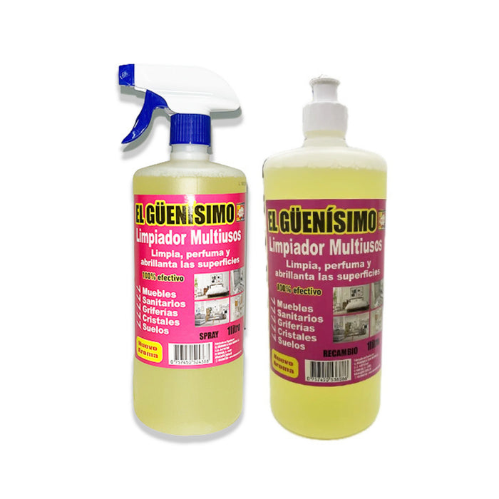 Nettoyant Multi-usages en Spray 1000ml + Recharge - El Guenisimo - 1