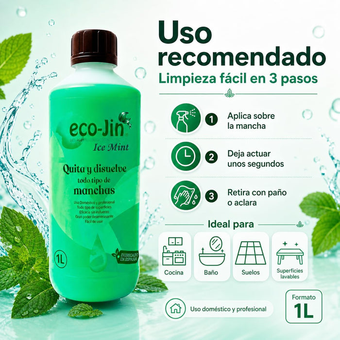 Nettoyant Multi-usages Concentré Menthe Glacée - 1 litre - Eco-jin - 2