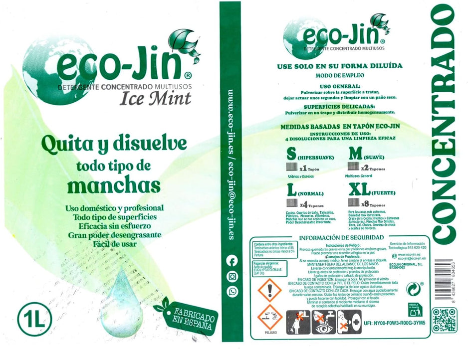 Nettoyant Multi-usages Concentré Menthe Glacée - 1 litre - Eco-jin - 4