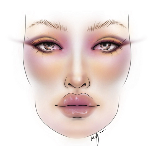 Face Chart PRO - Modèle de visage pour le maquillage - Facechart - 2