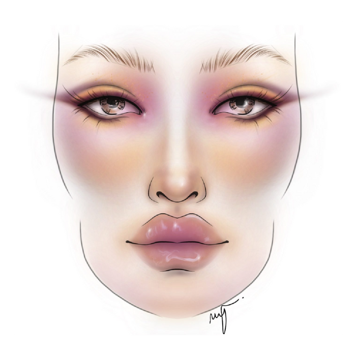 Face Chart PRO - Modèle de visage pour le maquillage - Facechart - 2