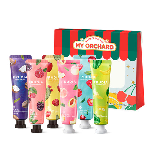 Mon coffret cadeau Orchard Crème Mains Fruits Market 30g X 6 - Frudia - 1