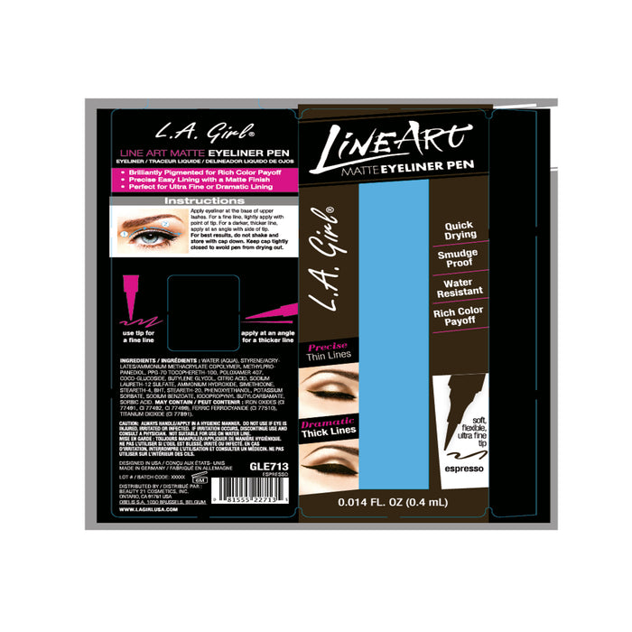 Eye-liner mat Art Liner - L.A. Girl : Expresso - 2